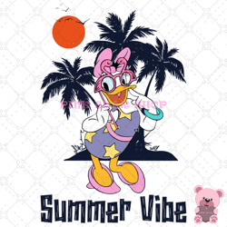 disney girl daisy duck summer vacation vibe svg, disney svg, disney mickey svg, digital download