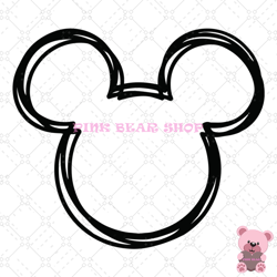 mickey mouse head clipart svg, disney svg, disney mickey svg, digital download
