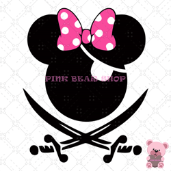 disney minnie head pirates clipart svg, disney svg, disney mickey svg, digital download