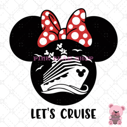 let's cruise minnie mouse clipart svg, disney svg, disney mickey svg, digital download
