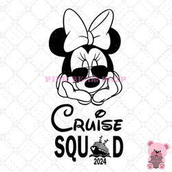 cute minnie mouse cruise squad 2024 svg, disney svg, disney mickey svg, digital download