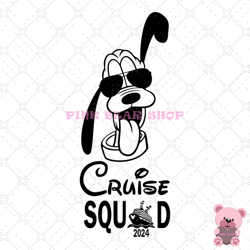 cute dog woofy with sunglasses cruise squad 2024 svg, disney svg, disney mickey svg, digital download
