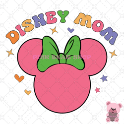 disney mom minnie mouse head vector svg, disney svg, disney mickey svg, digital download