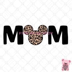 disney mom leopard minnie head svg, disney svg, disney mickey svg, digital download