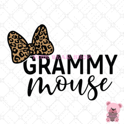 grammy mouse minnie leopard bow tie svg, disney svg, disney mickey svg, digital download