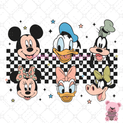 disney mickey and friends checkered svg, disney svg, disney mickey svg, digital download