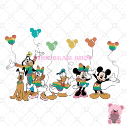 disney mickey friends balloon lgbt pride svg, disney svg, disney mickey svg, digital download