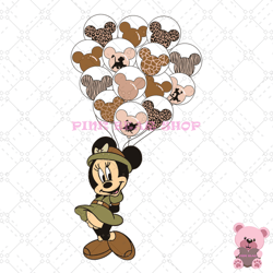 animal kingdom wild balloon minnie mouse svg, disney svg, disney mickey svg, digital download