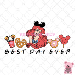 best day ever princess ariel disney snacks svg, disney svg, disney mickey svg, digital download