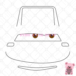 disney cars stripe the king weathers face silhouette svg, disney svg, disney mickey svg, digital download