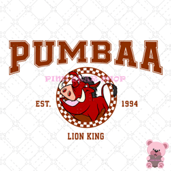 disney pumbaa the lion king est 1994 svg, disney svg, disney mickey svg, digital download