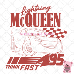 disney cars think fast 95 lightning mcqueen svg, disney svg, disney mickey svg, digital download