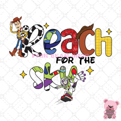 disney woody and buzz reach to the sky png, disney png, disney mickey png, digital download