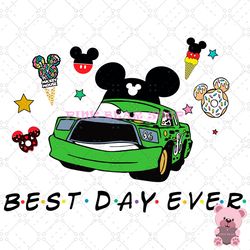 mickey ears cars chick hicks best day ever png, disney png, disney mickey png, digital download
