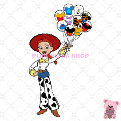 jessie disney friends balloon png, disney png, disney mickey png, digital download