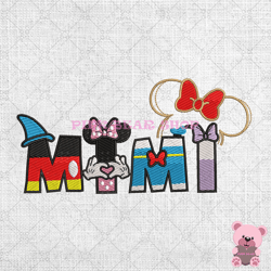 mimi minnie mouse and friends mother day embroidery, disney embroidery, cartoon embroidery