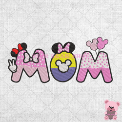 mom mouse minnie mother day embroidery, disney embroidery, cartoon embroidery