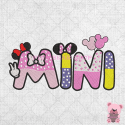 mini minnie mouse disney embroidery, disney embroidery, cartoon embroidery