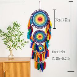 1pcs Colorful Home Decoration - Room Hanging Ornament - Multicolor Dream Catcher Pendant - Office Hanging Ornament