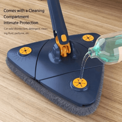 Rotating Cleaning Mop - Long Handle Floor Mop - Hands-free Wash Squeeze Mop - wet And Dry Dual-use Cleaning Mop