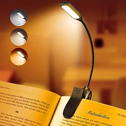 Rechargeable Book Reading Light Lamp, LED Book Light For Reading In Bed - USB Reading Light For Bed - Book Light Clip On