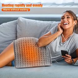 1pc Heating Warm-up Blanket Soft Plush Electric Blanket Heating - Blanket Multi-functional Heating Pad Home Electric