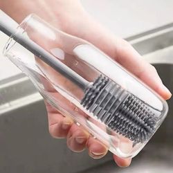 Long-Handle Silicone Cup & Bottle Brush - Reach Every Corner For A Thorough Clean!