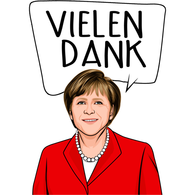 Angela Merkel Thank You Vielen Dank .png