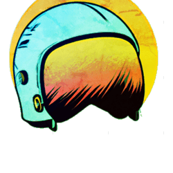 cool vintage sunset skiing helmet retro snowboard goggles ski gift