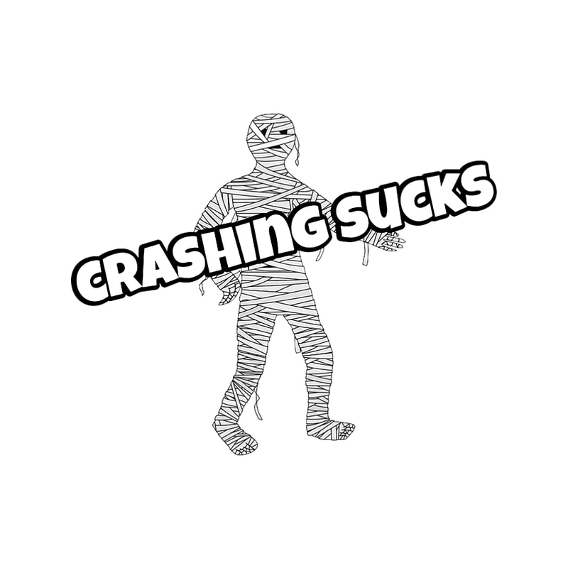 Crashing Sucks - Cool Cute Funny Helmet Motorcycle Or Bumper (1).png
