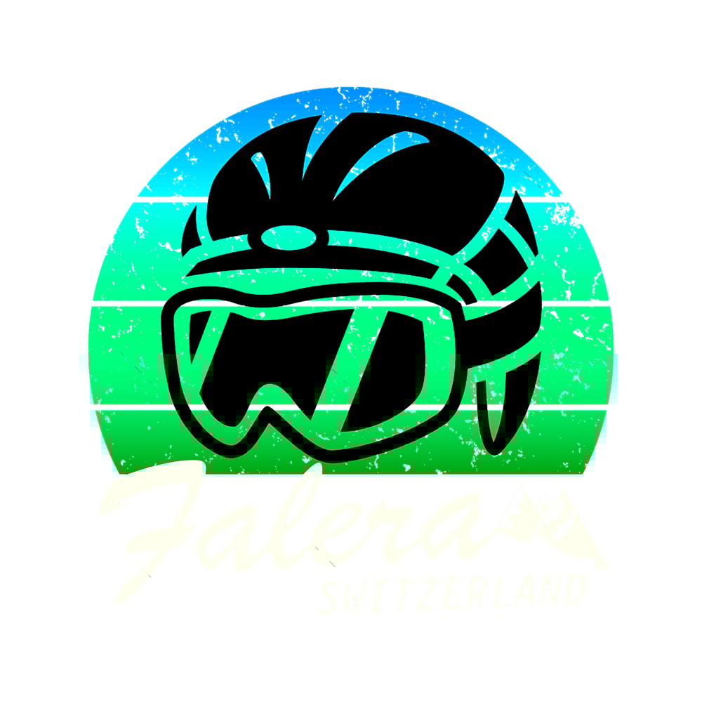 Falera ski resort, Switzerland snowboarding, cool retro sunset ski helmet, ski gift Classic .png