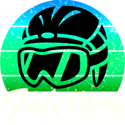 falera ski resort switzerland snowboarding cool retro sunset ski helmet ski gift classic