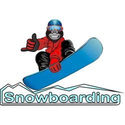 gorilla snowboarding cool skiing helmet mountains