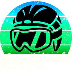 grindelwald ski resort switzerland snowboarding cool retro sunset ski helmet ski gift classic t-s