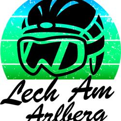 lech am arlberg ski resort austria snowboarding cool retro sunset ski helmet ski gift classic t-s