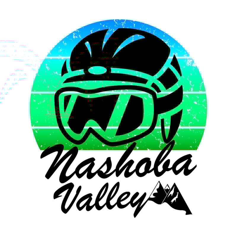 Nashoba Valley ski resort, Massachusetts snowboarding, cool retro sunset ski helmet, ski gift Classi.png