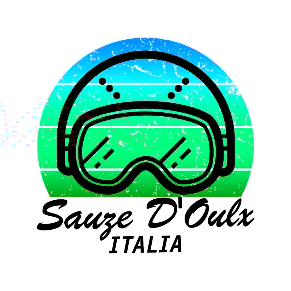 sauze d'oulx ski resort, italia snowboarding, cool retro sunset ski helmet, ski gift Classic .png