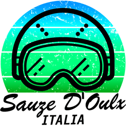 sauze doulx ski resort italia snowboarding cool retro sunset ski helmet ski gift classic