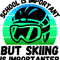 school is important but skiing is importanter, retro sunset ski helmet, ski gift .png