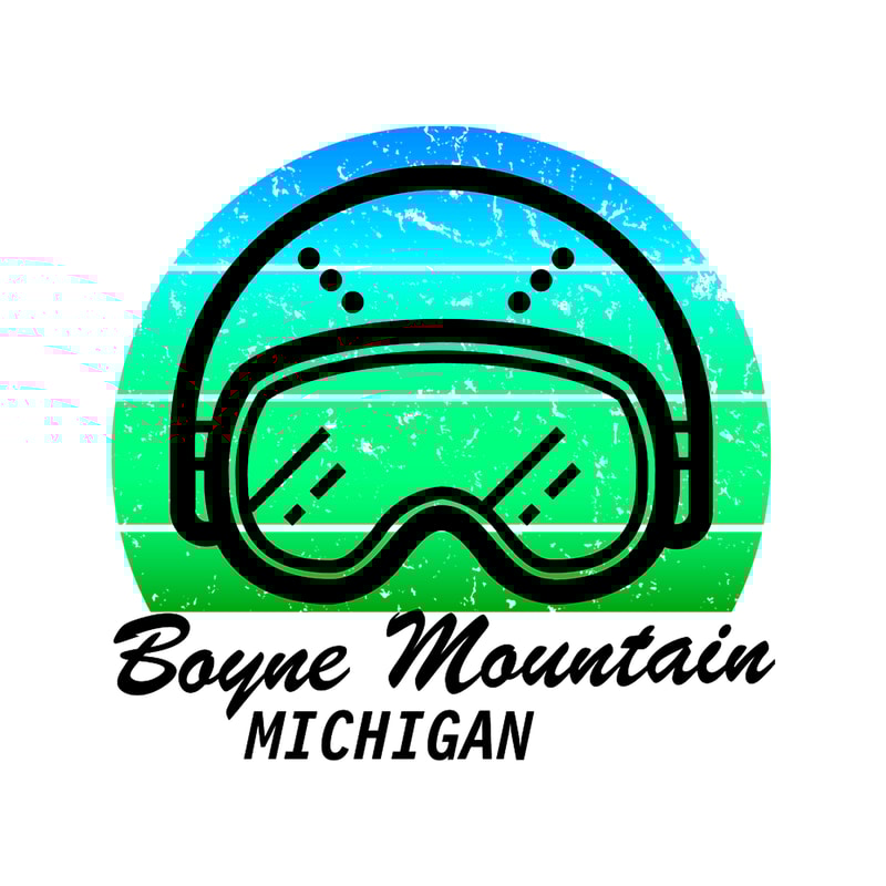 ski in Boyne Mountain resort, Michigan snowboarding, cool retro sunset ski helmet, ski gift .png