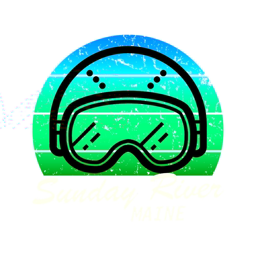 Sunday river ski resort, newry maine snowboarding, cool retro sunset ski helmet, ski gift T-.png