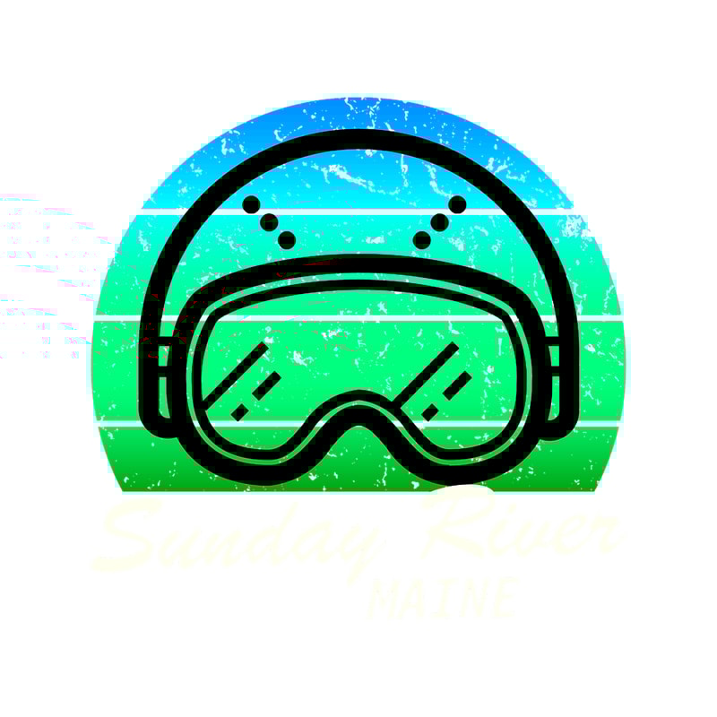 Sunday river ski resort, newry maine snowboarding, cool retro sunset ski helmet, ski gift T-.png