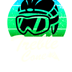 treble cone ski resort new zealand snowboarding cool retro sunset ski helmet ski gift t-s