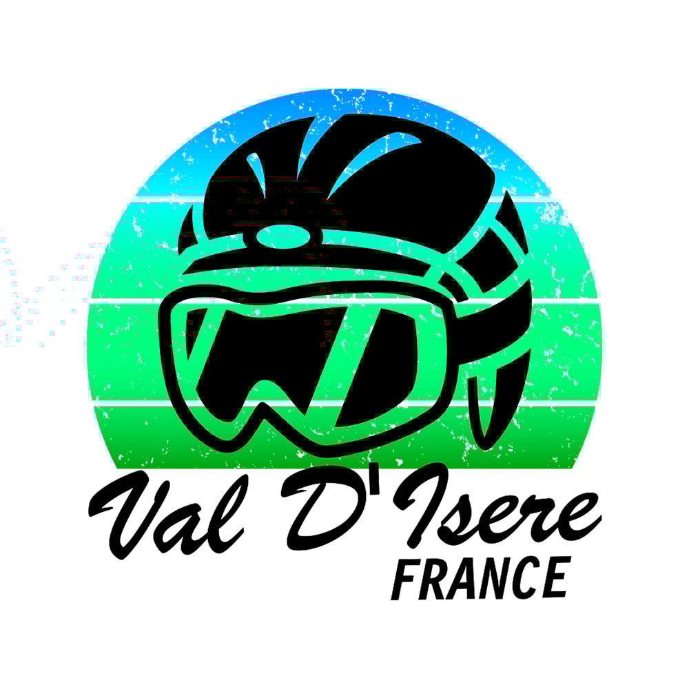 Val d'Isere ski resort, France snowboarding, cool retro sunset ski helmet, ski gift .png