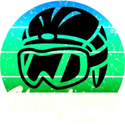 vaujany ski resort france snowboarding cool retro sunset ski helmet ski gift classic