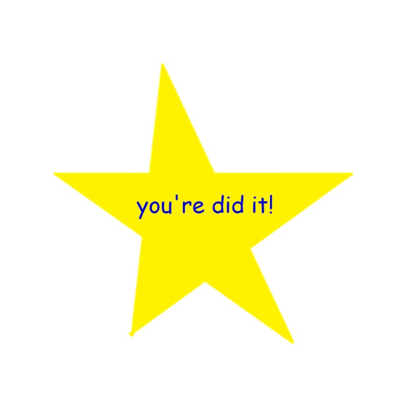 You're did it! star .png