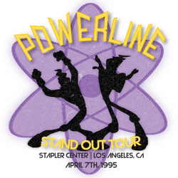 vintage powerline concert logo - a goofy movie