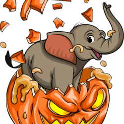 yoshitomo nara yayoi kusamaelephan in the pumpkin tshirt halloween costume funny gift by american woman