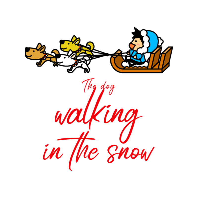 The dog walking in the snowby ZENAMAY0.png