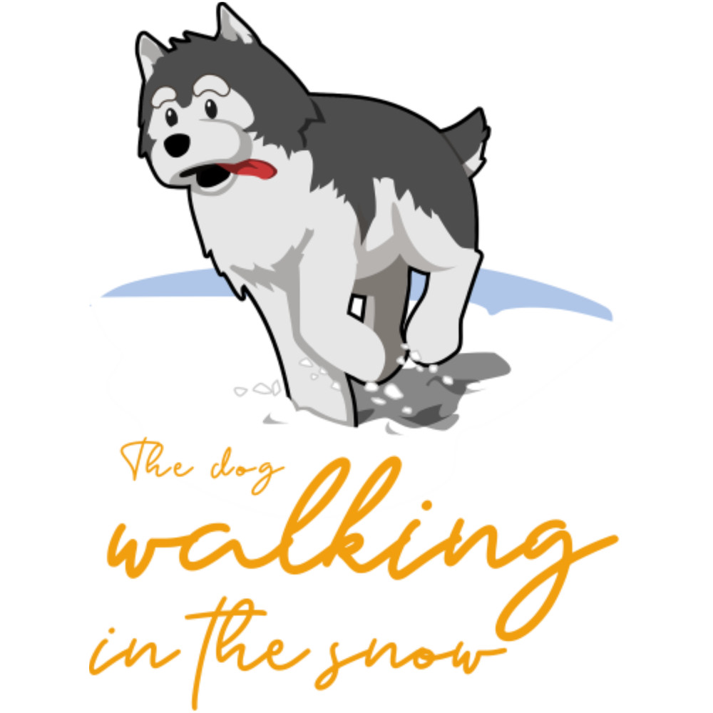 The dog walking in the snowby ZENAMAY9.png